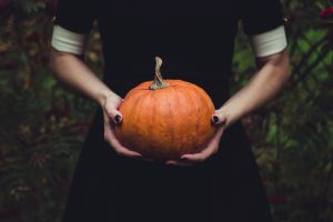 woman, pumpkin, thanksgiving